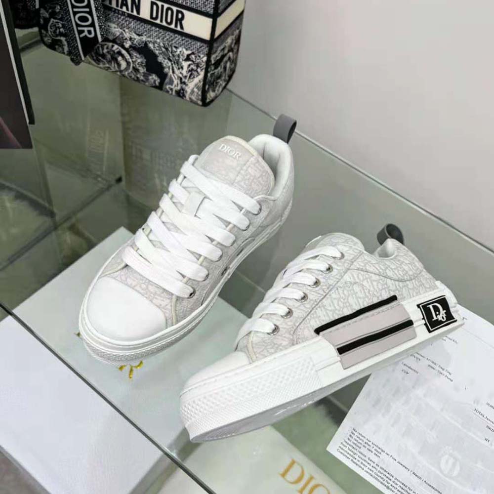 Dior Men B23 Skater Sneaker Cream Dior Oblique Jacquard - image 4