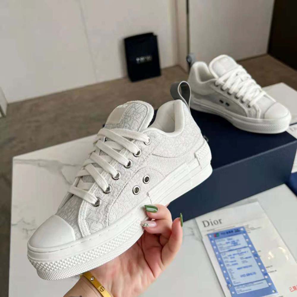 Dior Men B23 Skater Sneaker Cream Dior Oblique Jacquard - image 6
