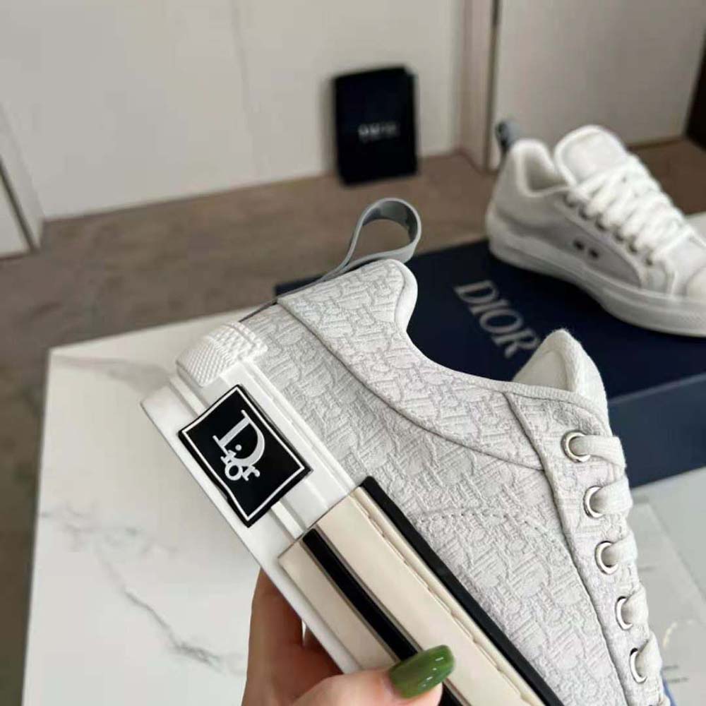 Dior Men B23 Skater Sneaker Cream Dior Oblique Jacquard - image 9