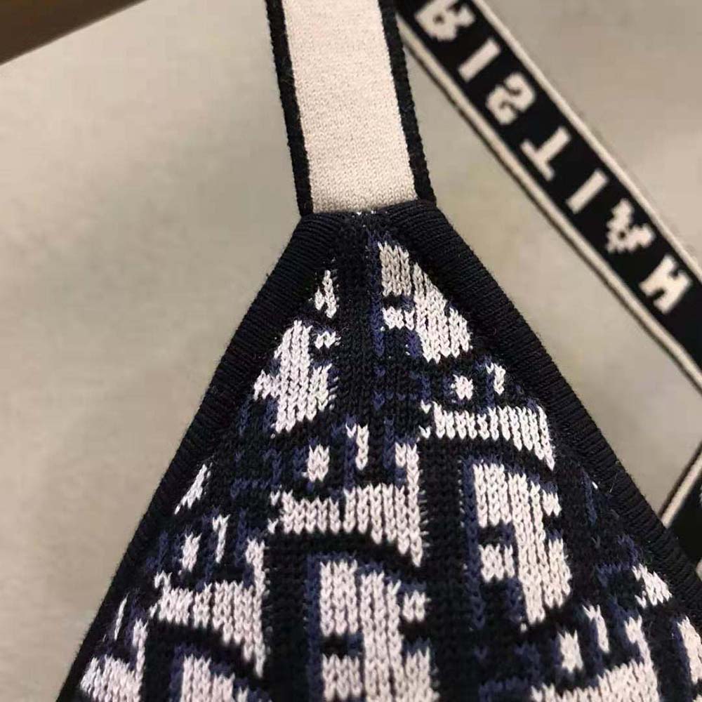 Dior Women Bralette Blue Dior Oblique Technical Cotton - image 5
