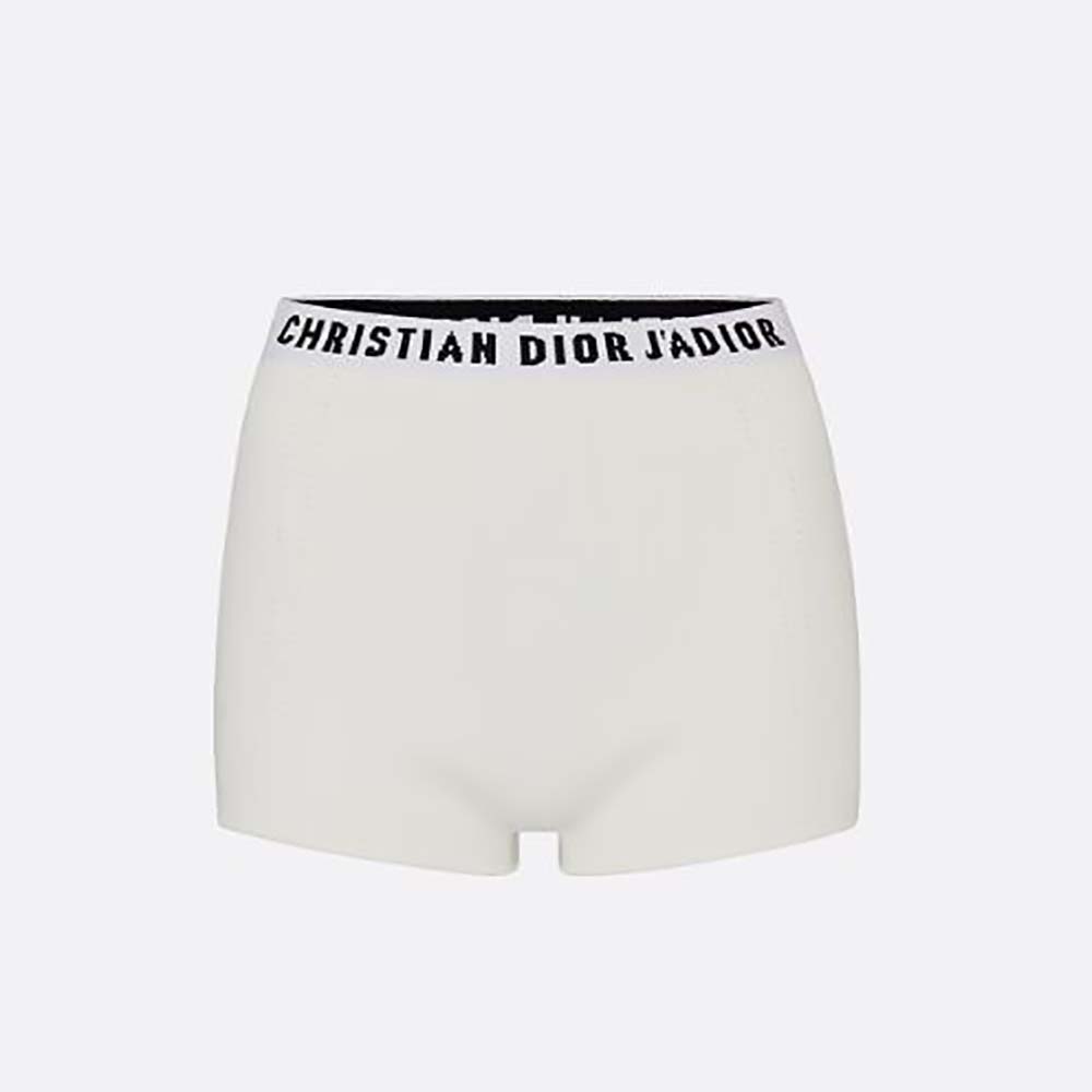 Front view of Dior Women Briefs White Stretch Viscose showing smooth fit