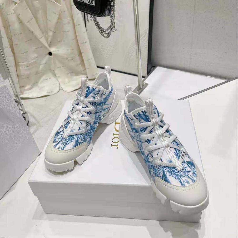 Dior Women D-Connect Sneaker Blue Multicolor Technical Fabric with Rêve D’Infini Print - image 4