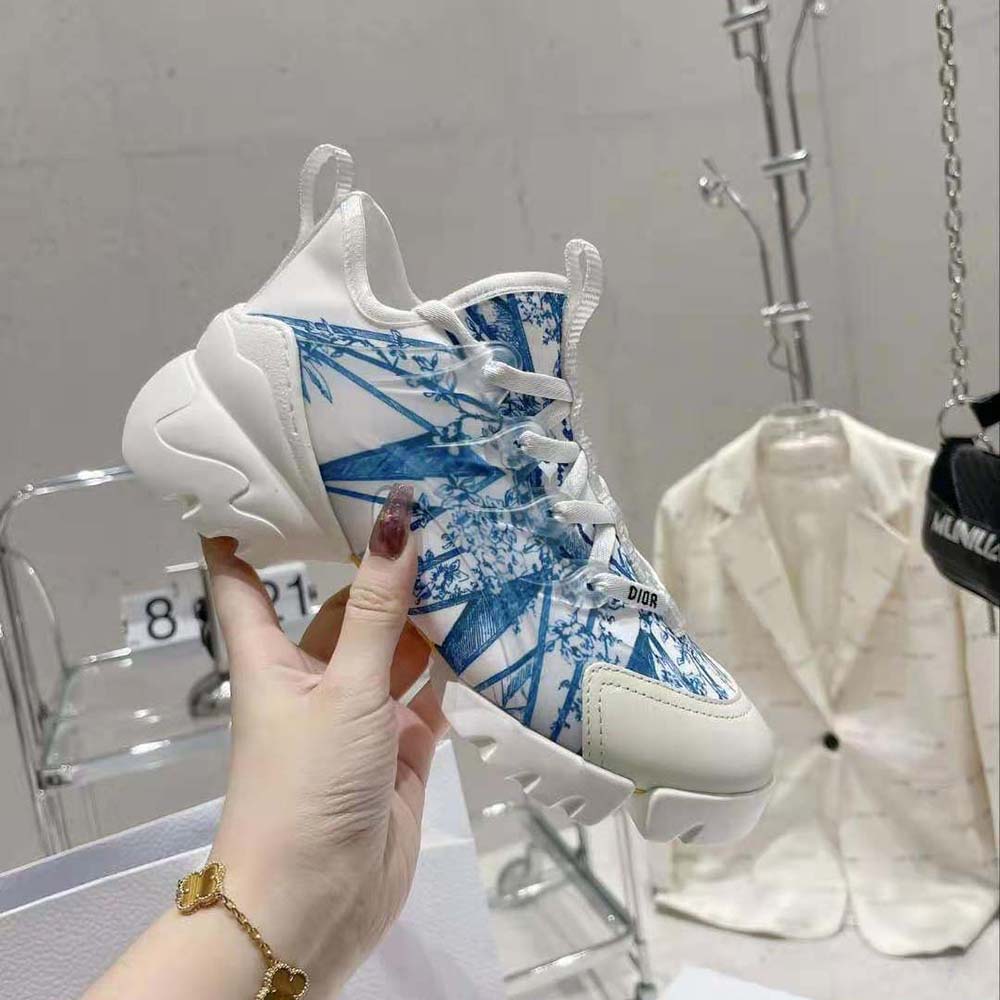 Dior Women D-Connect Sneaker Blue Multicolor Technical Fabric with Rêve D’Infini Print - image 6