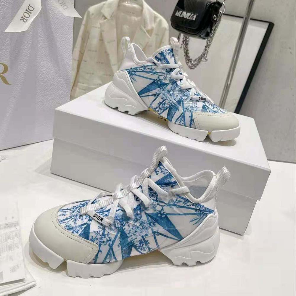 Dior Women D-Connect Sneaker Blue Multicolor Technical Fabric with Rêve D’Infini Print - image 7
