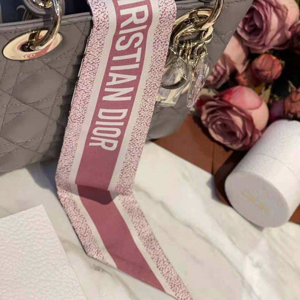 Dior Women Jardin Magique Mitzah Scarf Pink Multicolor Silk Twill - image 8