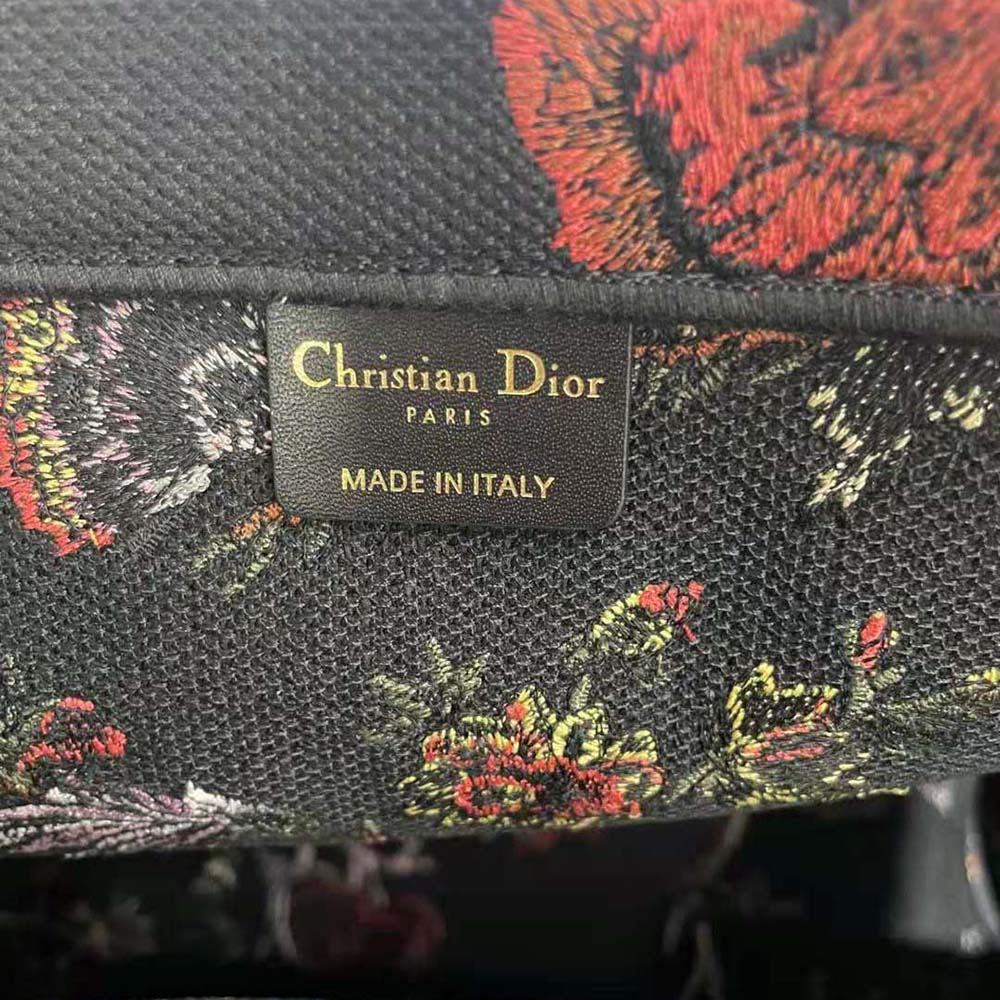 Dior Women Large Dior Book Tote Black Multicolor Dior Jardin Botanique Embroidery - image 10