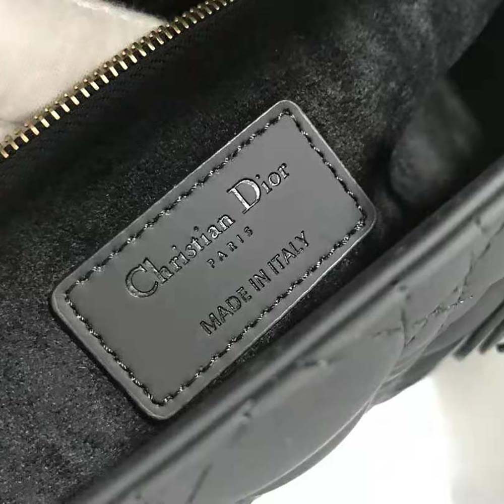 Dior Women Large Lady Dior Bag Black Ultramatte Cannage Calfskin - image 10