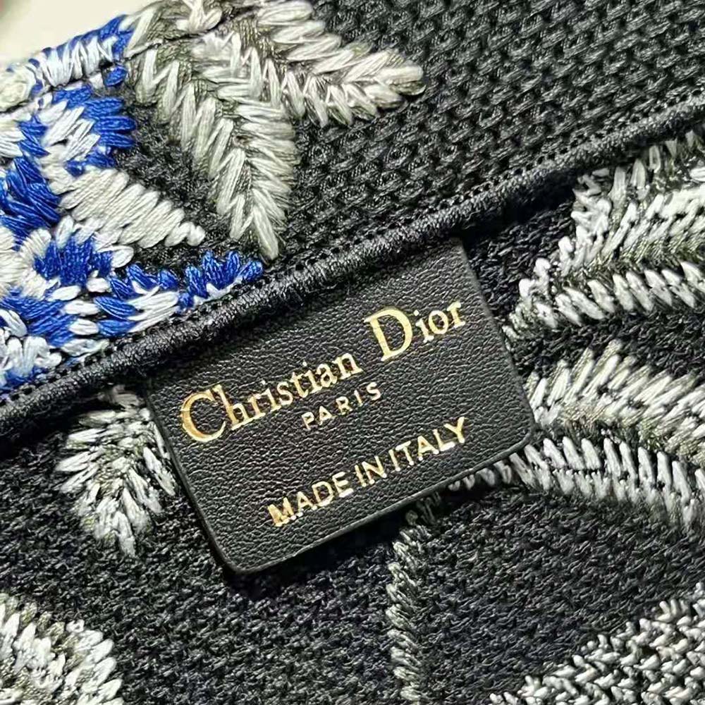 Dior Women Medium Dior Book Tote Black Multicolor Dior Petites Fleurs Embroidery - image 10