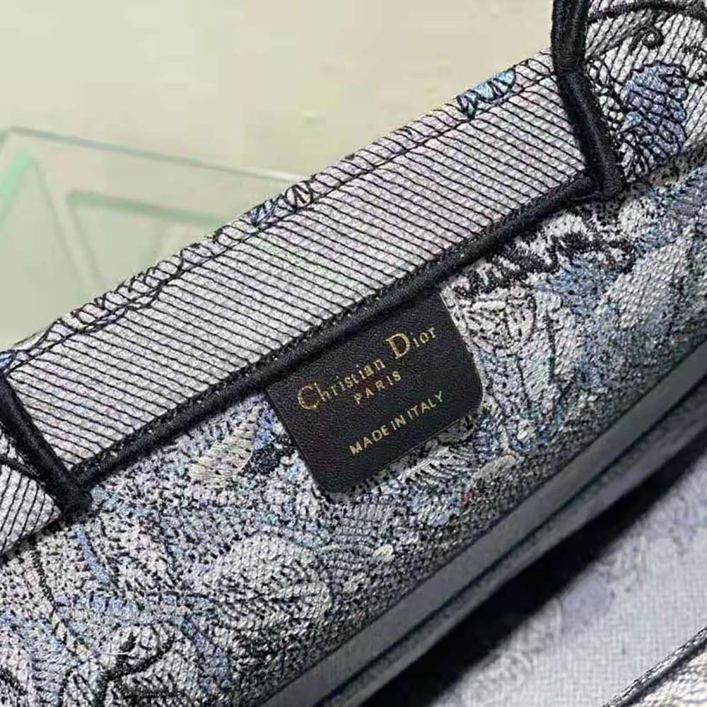 Dior Women Medium Dior Book Tote Denim Multicolor Dior Jardin Magique Embroidery - image 9