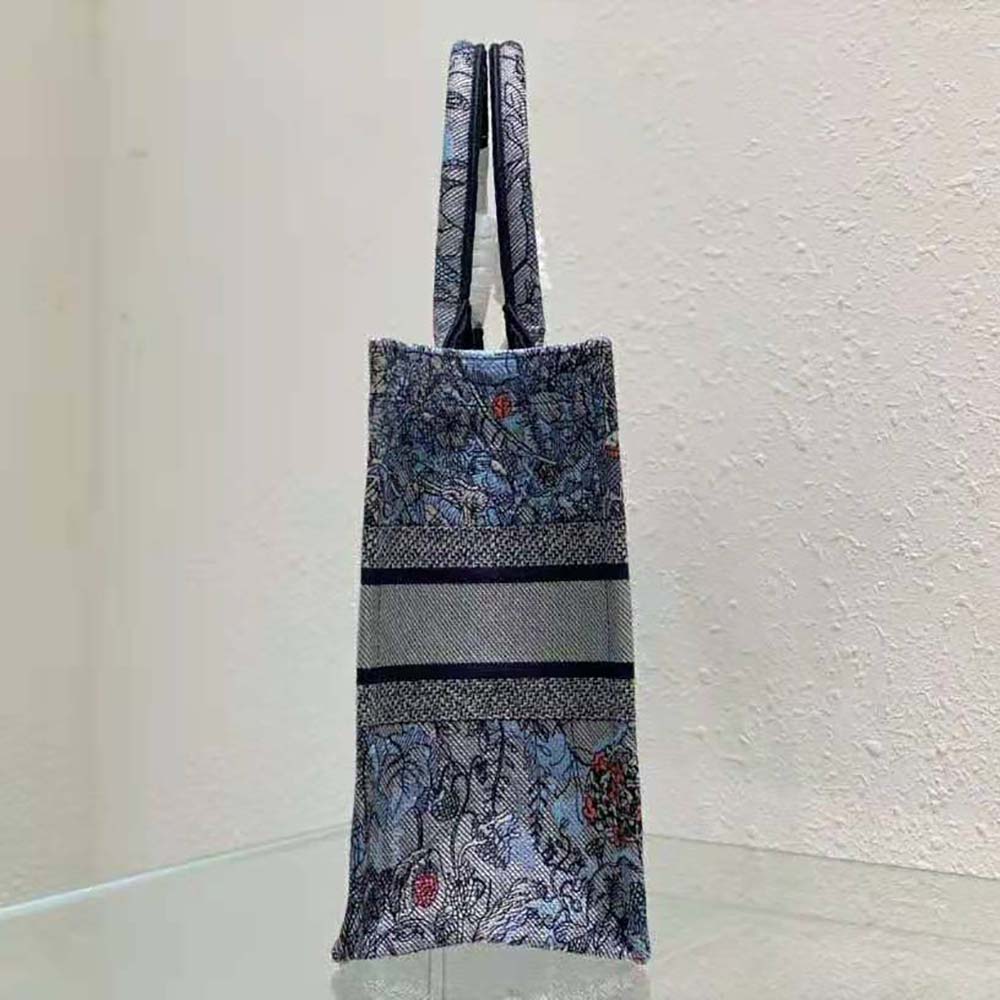 Dior Women Medium Dior Book Tote Denim Multicolor Dior Jardin Magique Embroidery - image 6