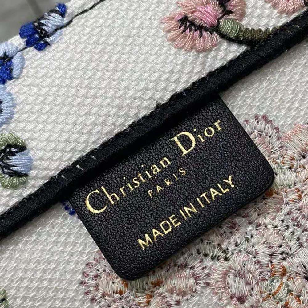Dior Women Medium Dior Book Tote White Multicolor Dior Petites Fleurs Embroidery - image 10