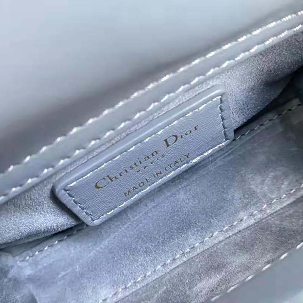 Dior Women Micro Lady Dior Bag Cloud Blue Cannage Lambskin - image 10