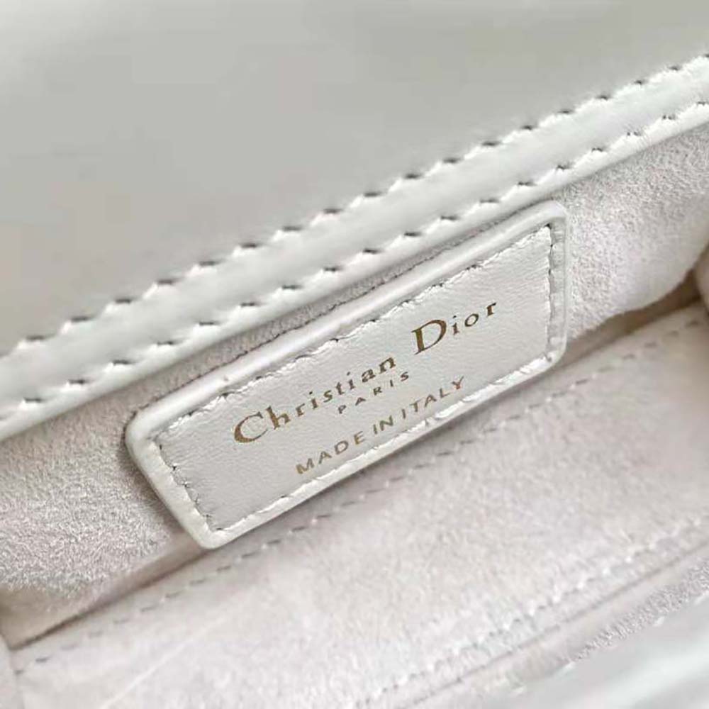 Dior Women Micro Lady Dior Bag Latte Cannage Lambskin - image 10