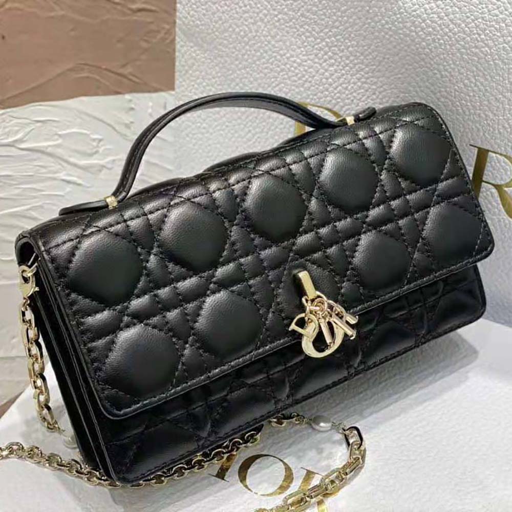 Dior Women Mini Miss Dior Bag Black Cannage Lambskin - image 4
