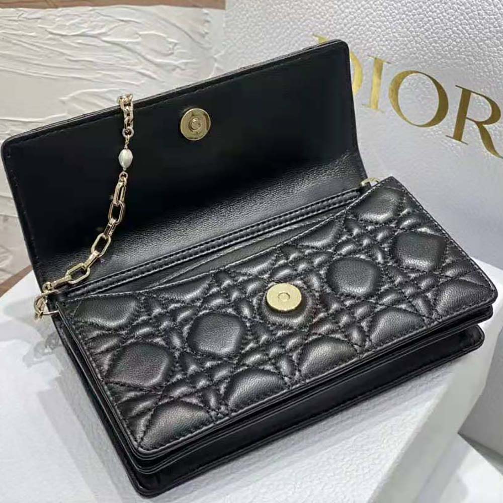 Dior Women Mini Miss Dior Bag Black Cannage Lambskin - image 6