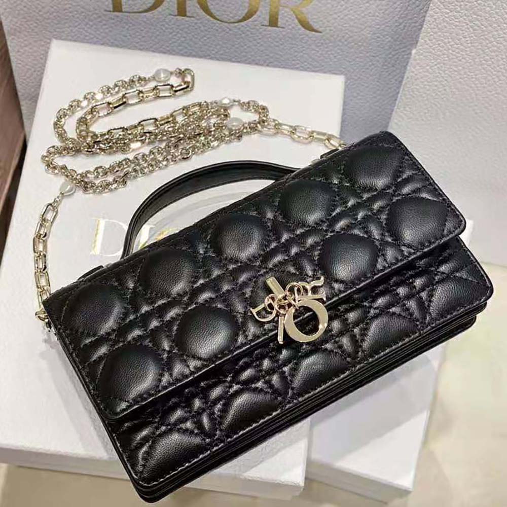 Dior Women Mini Miss Dior Bag Black Cannage Lambskin - image 5