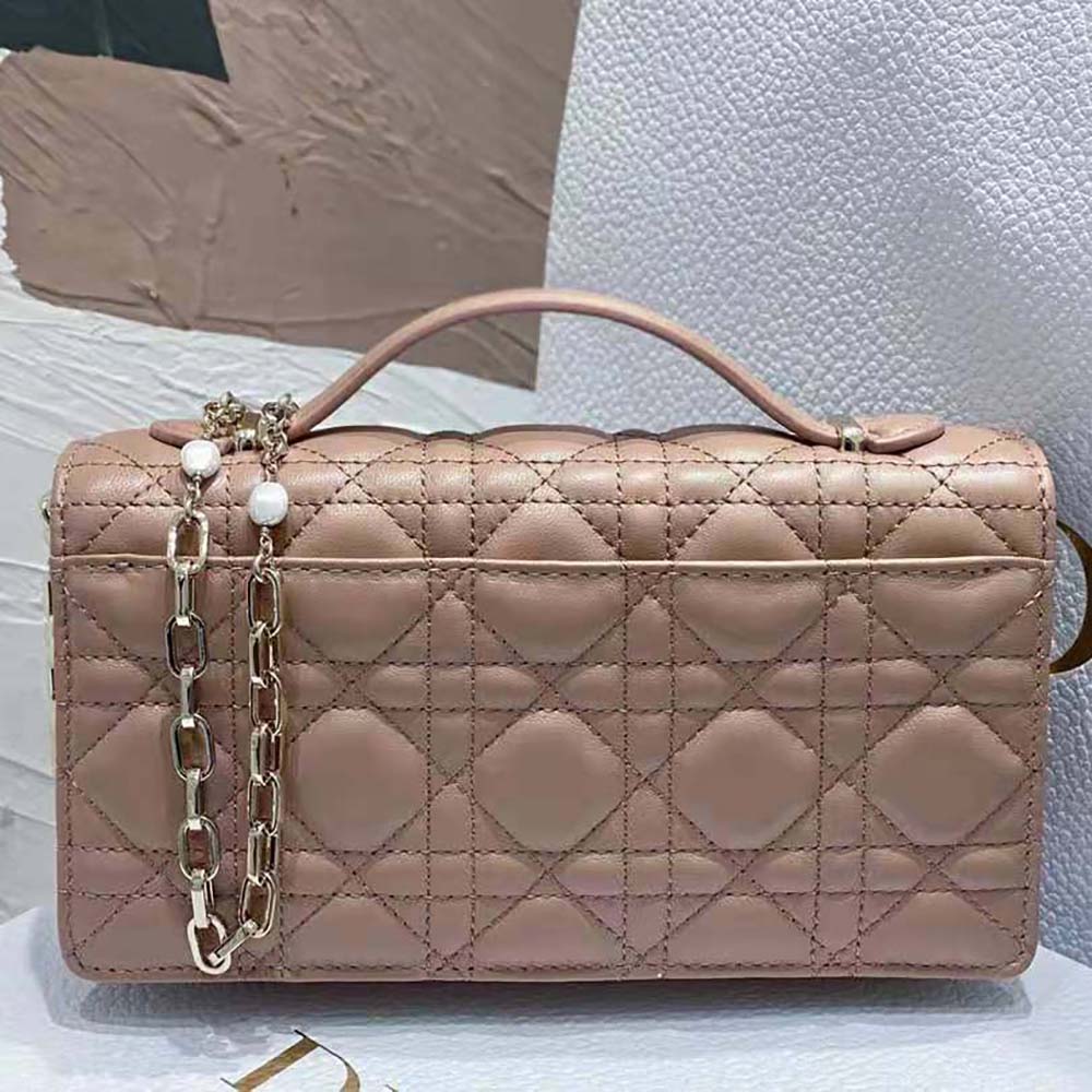 Dior Women Mini Miss Dior Bag Pink Cannage Lambskin - image 5