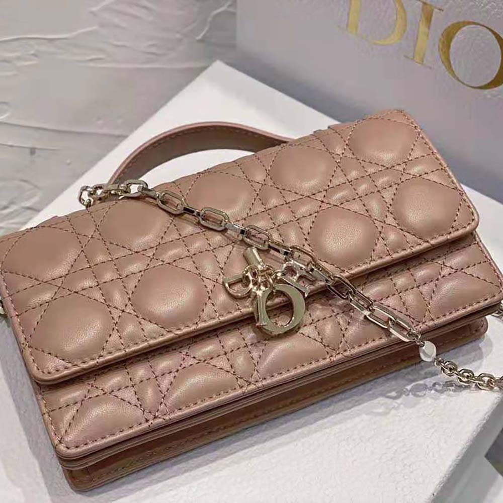 Dior Women Mini Miss Dior Bag Pink Cannage Lambskin - image 4