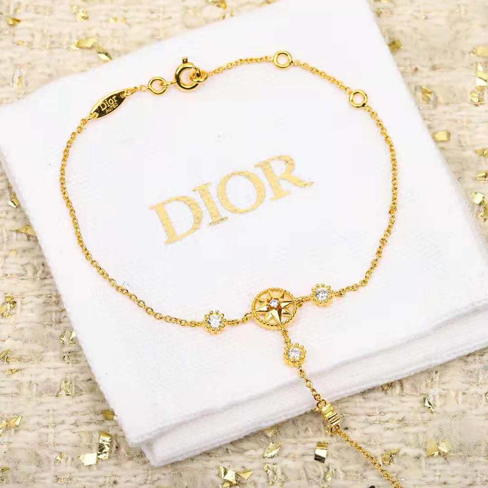 Dior Women Rose Des Vents Hand Jewel Yellow Gold Diamonds and Mother-of-Pearl - image 4