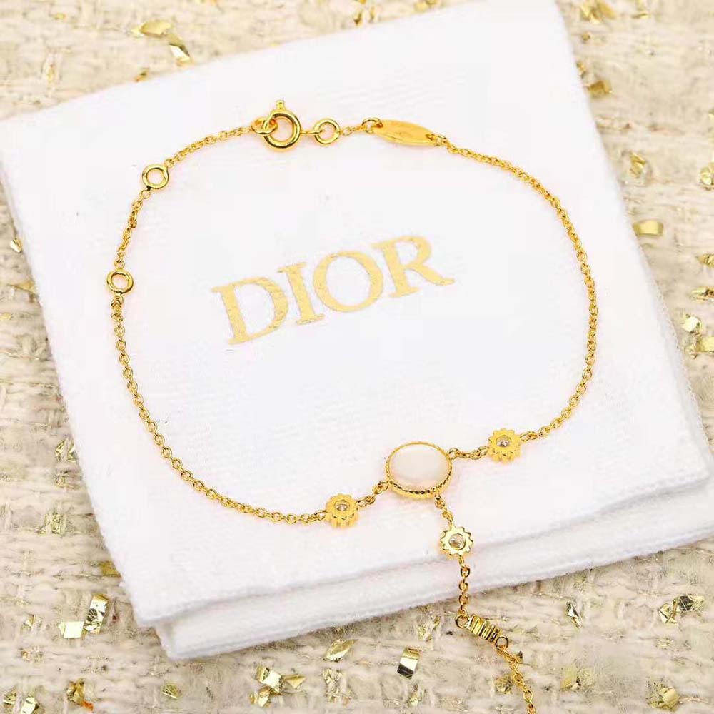 Dior Women Rose Des Vents Hand Jewel with mother-of-pearl inlays view