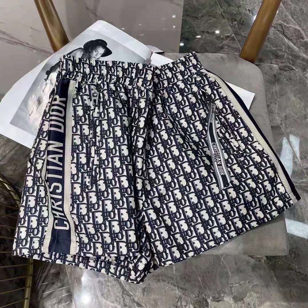 Dior Women Shorts Blue Technical Taffeta Jacquard with Dior Oblique Motif - image 6