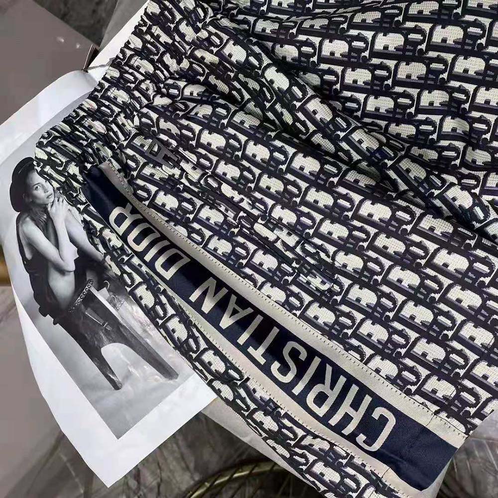 Dior Women Shorts Blue Technical Taffeta Jacquard with Dior Oblique Motif - image 9