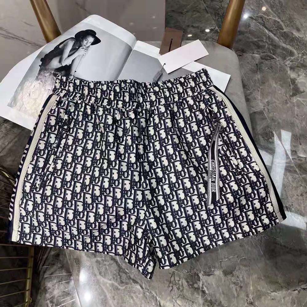 Dior Women Shorts Blue Technical Taffeta Jacquard with Dior Oblique Motif - image 5