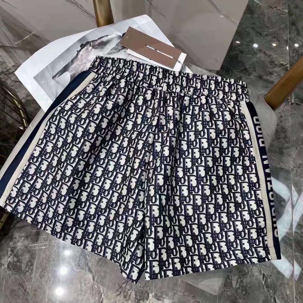 Dior Women Shorts Blue Technical Taffeta Jacquard with Dior Oblique Motif - image 4