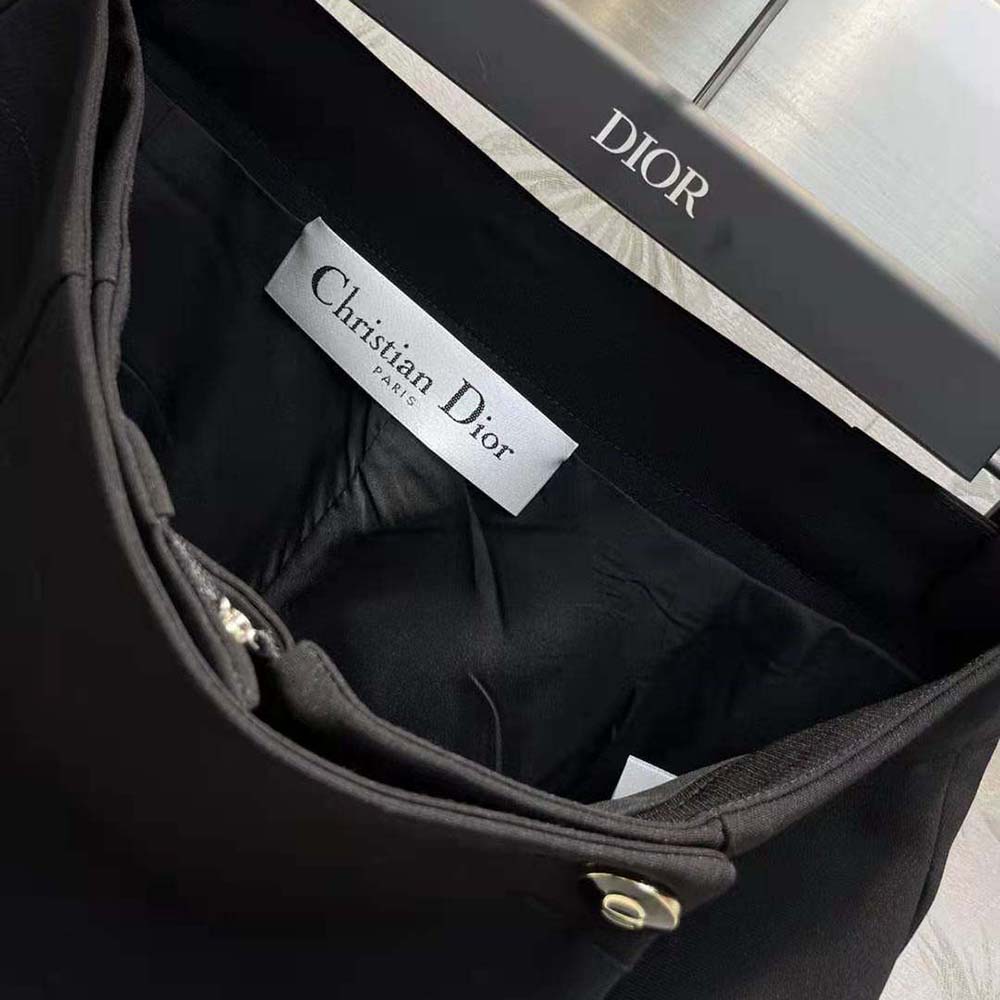Dior Women Skort with CD Button Black Wool and Silk - image 6