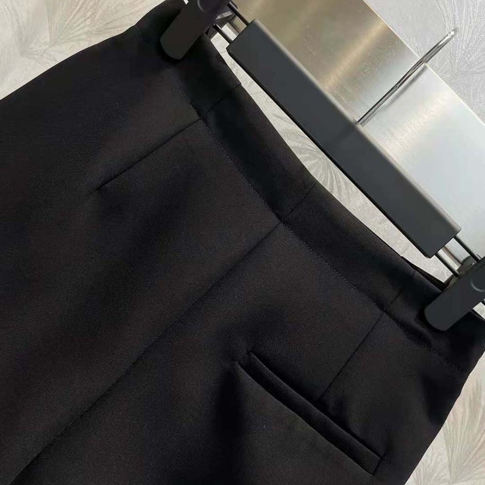 Dior Women Skort with CD Button Black Wool and Silk - image 4