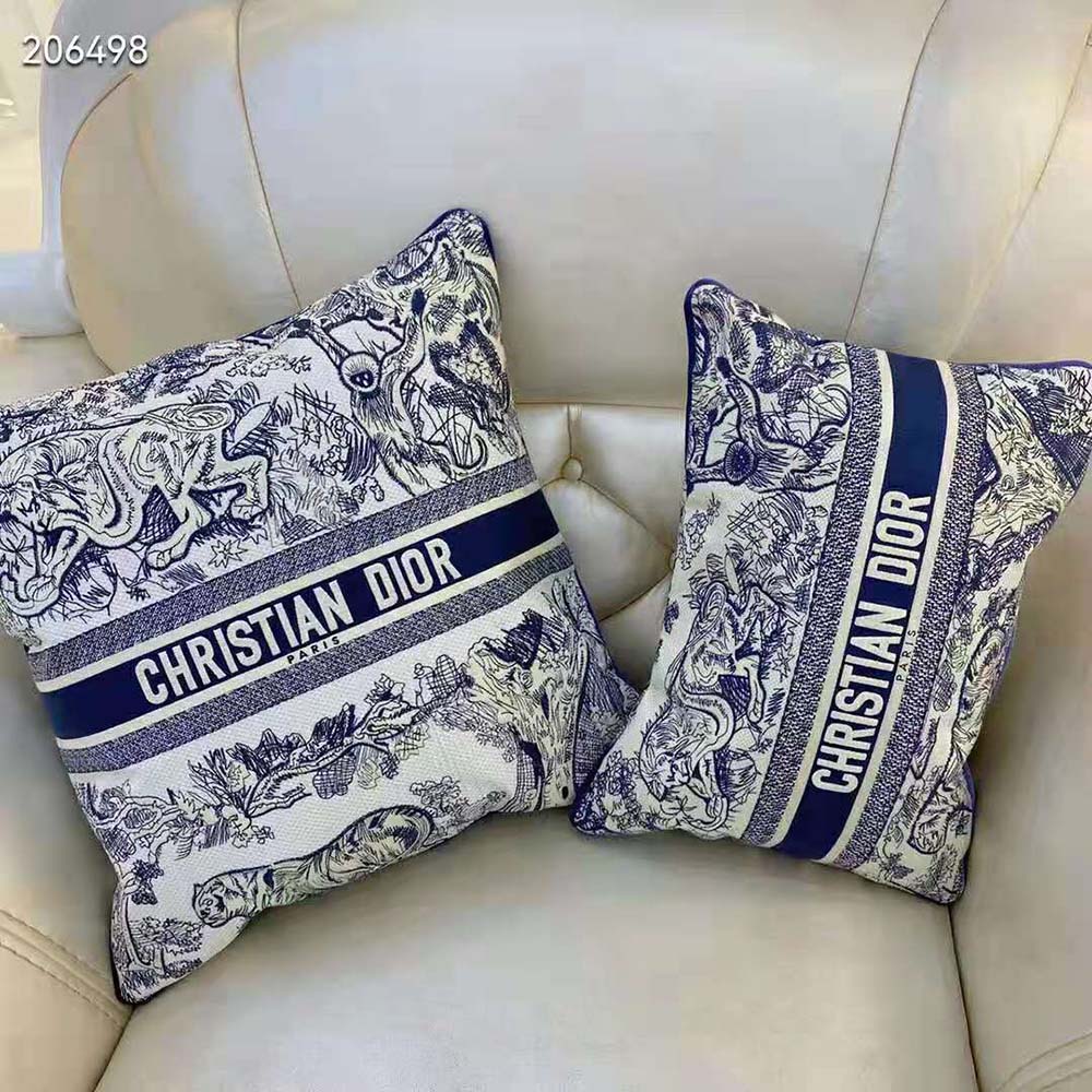 Dior Women Square Pillow Blue Toile de Jouy - image 4