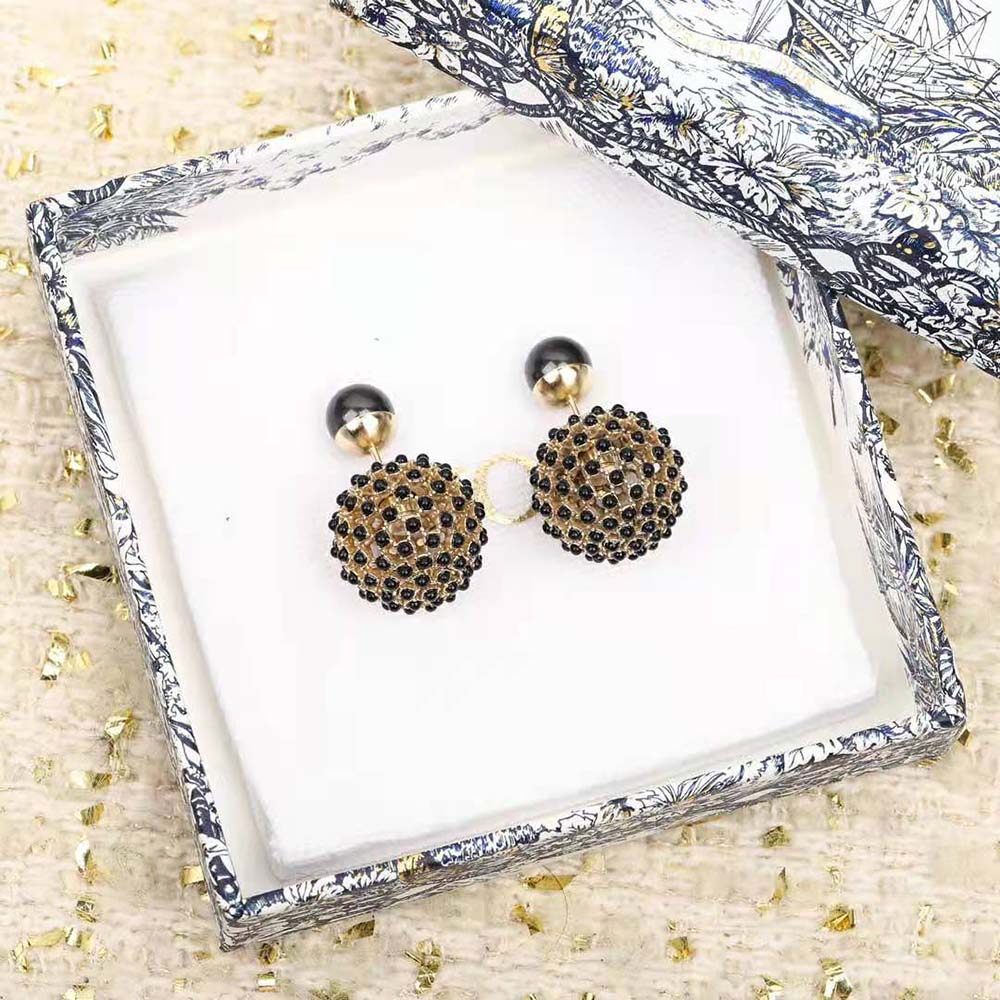 Detail of push-back closure on Dior Women Tribales Earrings