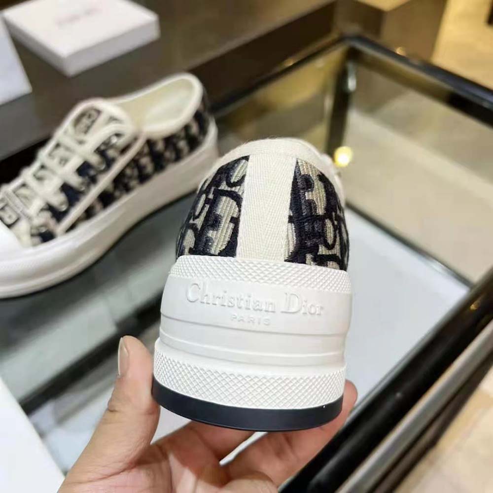 Dior Women Walk’N’Dior Platform Sneaker Deep Blue Dior Oblique Embroidered Cotton - image 10