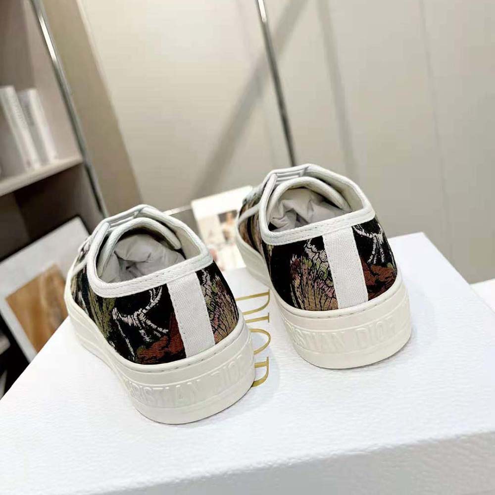 Dior Women Walk’N’Dior Sneaker Black Multicolor Cotton with Dior Jardin Botanique Embroidery - image 9