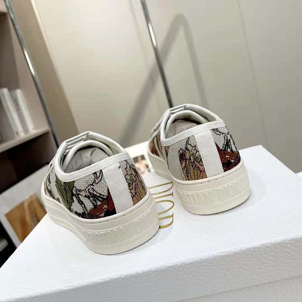 Dior Women Walk’N’Dior Sneaker White Multicolor Cotton with Dior Jardin Botanique Embroidery - image 10