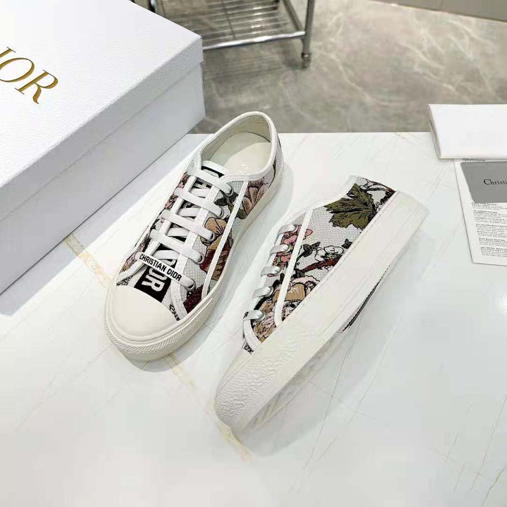 Dior Women Walk’N’Dior Sneaker White Multicolor Cotton with Dior Jardin Botanique Embroidery - image 7