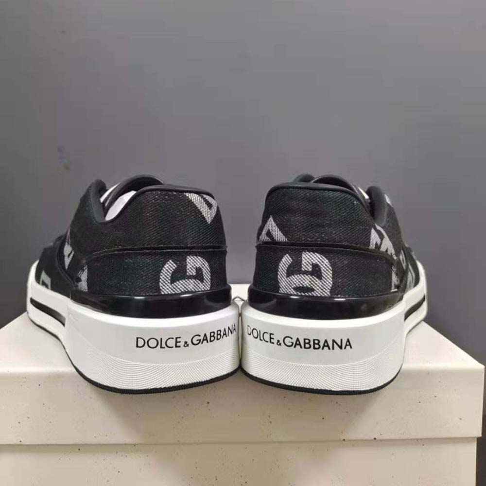 Dolce Gabbana D&G Men New Roma Sneakers with Denim Logo - image 9