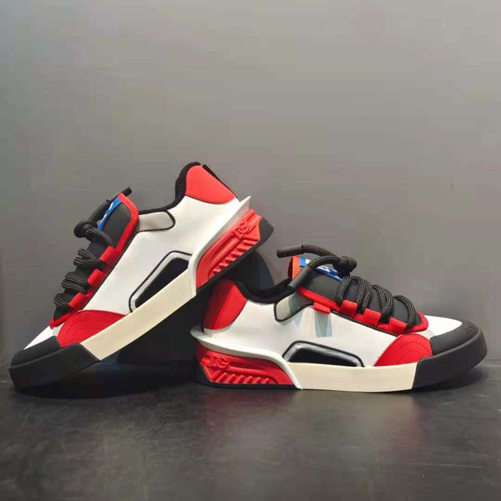 Overhead view showing lace-up closure and mixed-material design of Portofino Sneakers