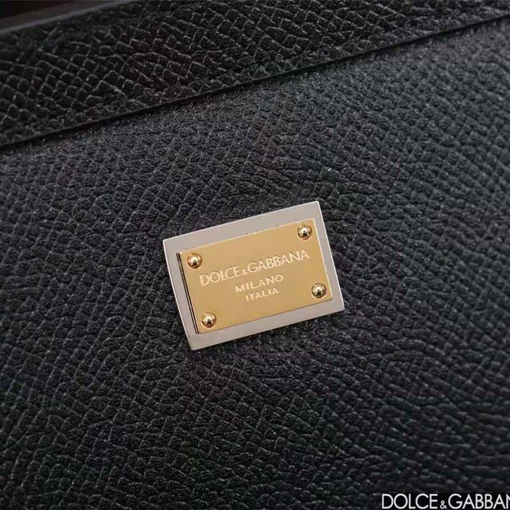 Dolce Gabbana D&G Women Small Calfskin Sicily Bag with Rhinestones - image 9