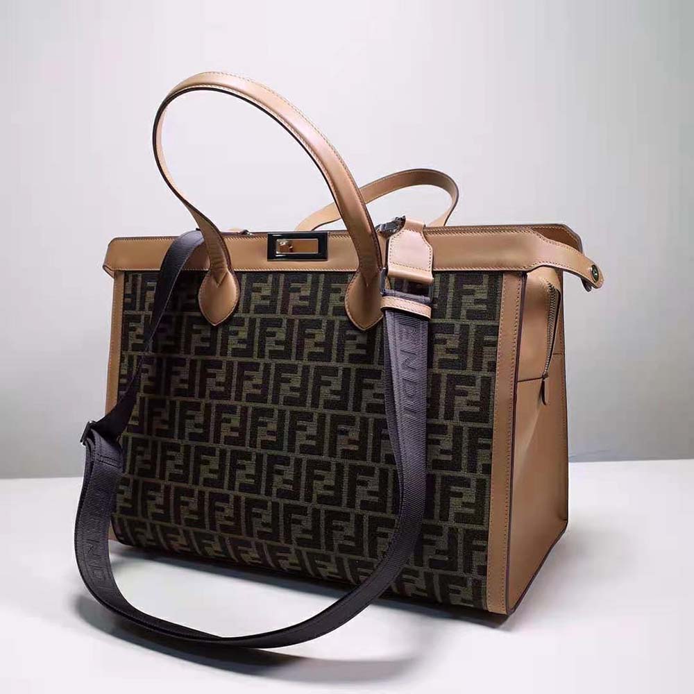 Fendi Men Peekaboo ISeeU Forty8 Brown FF Fabric Bag - image 4