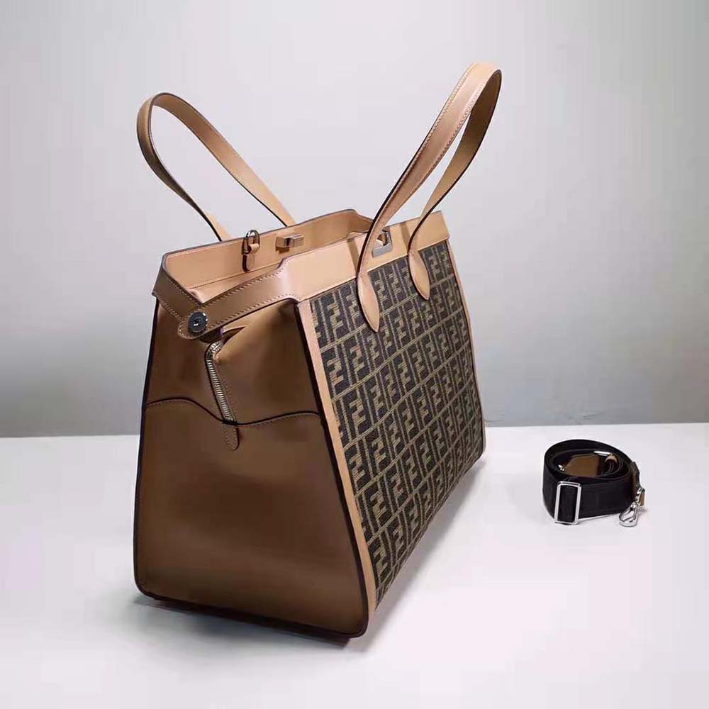 Fendi Men Peekaboo ISeeU Forty8 Brown FF Fabric Bag - image 5