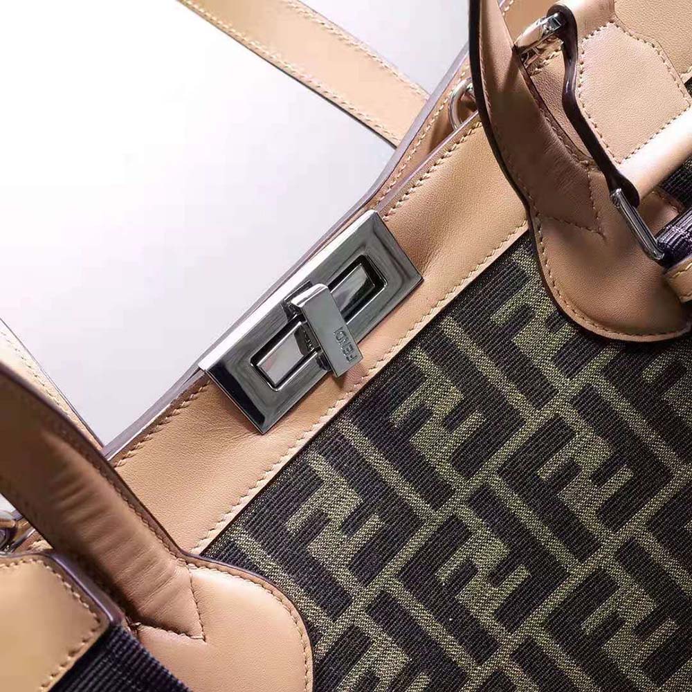 Fendi Men Peekaboo ISeeU Forty8 Brown FF Fabric Bag - image 6