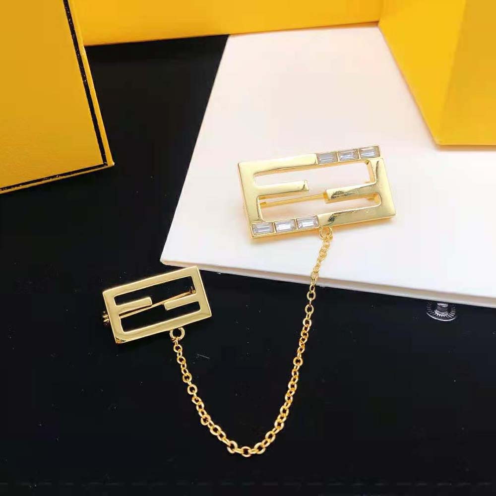 Fendi Women Baguette Brooch Gold Coloured - image 5