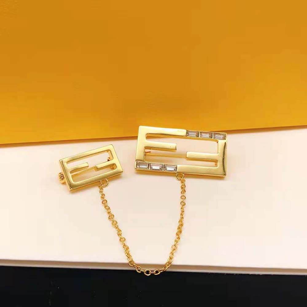 Fendi Women Baguette Brooch Gold Coloured - image 4