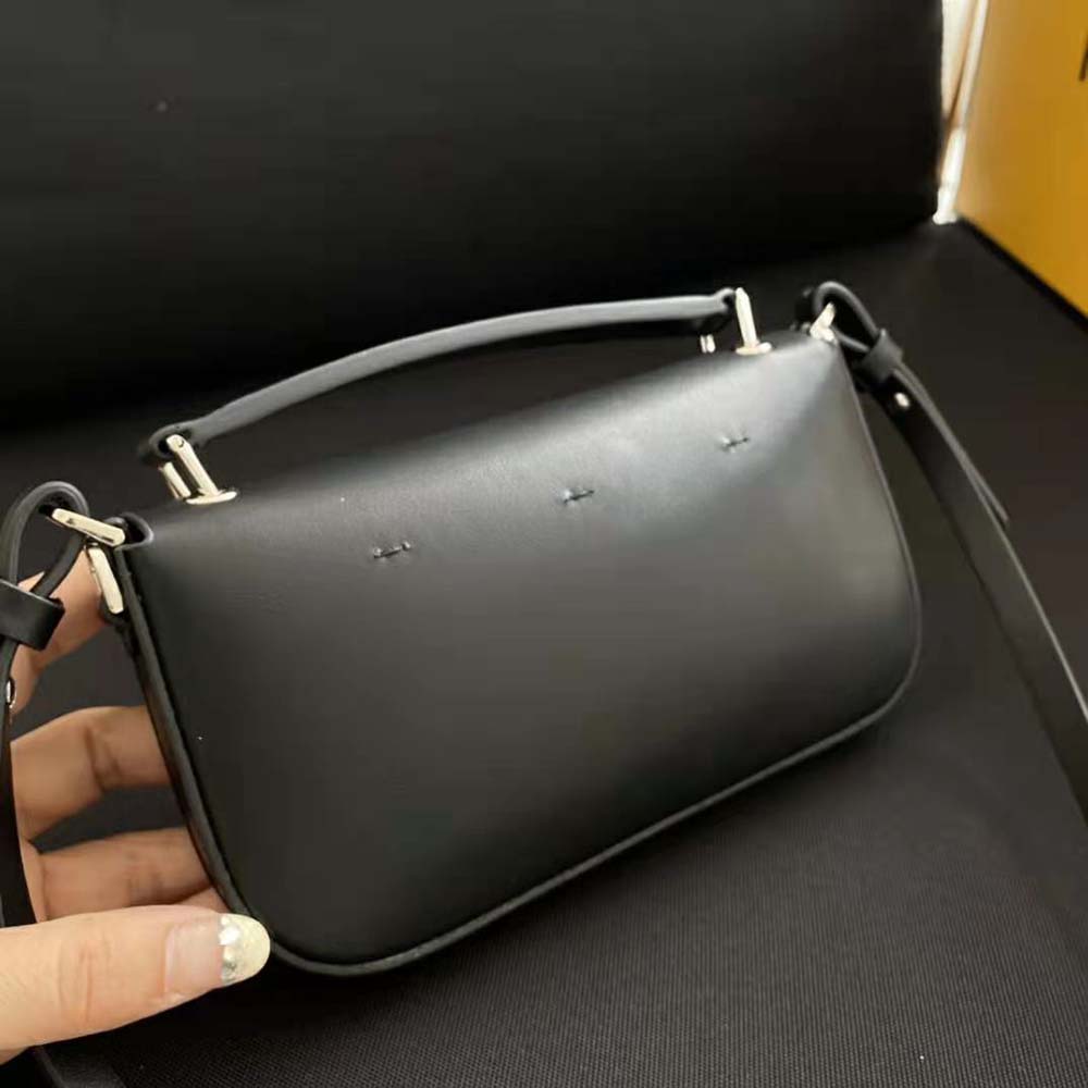 Fendi Women Baguette Phone Pouch Black Patent Leather Pouch - image 5