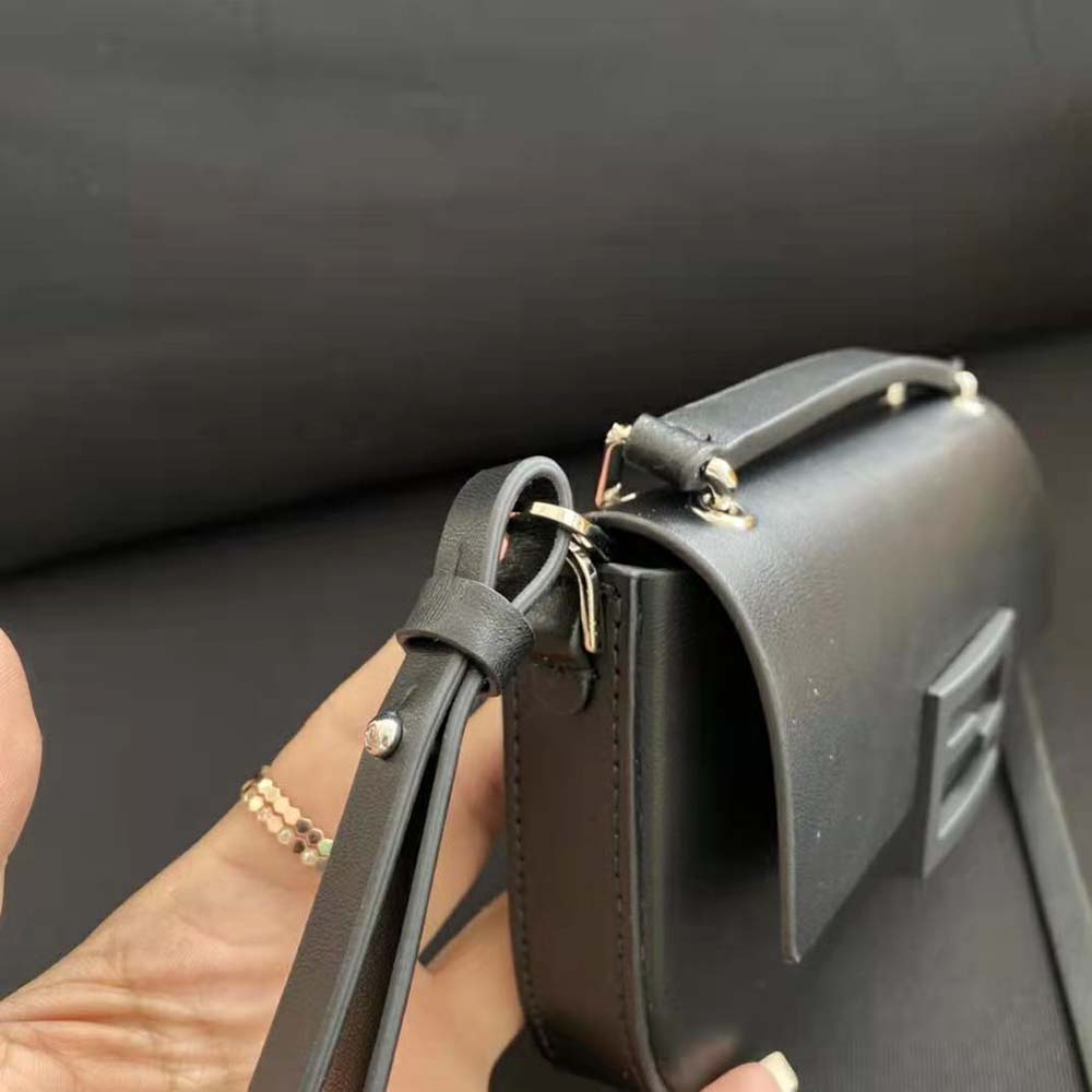 Fendi Women Baguette Phone Pouch Black Patent Leather Pouch - image 6