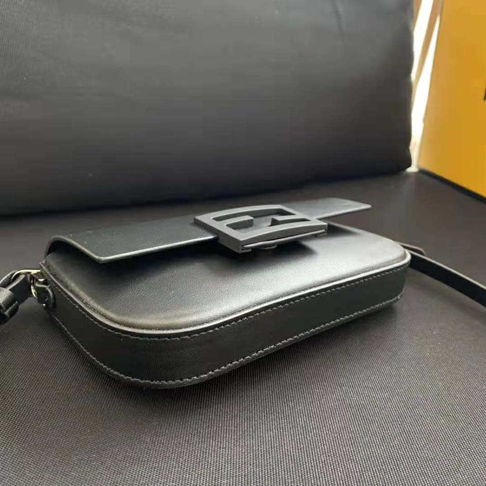 Fendi Women Baguette Phone Pouch Black Patent Leather Pouch - image 4