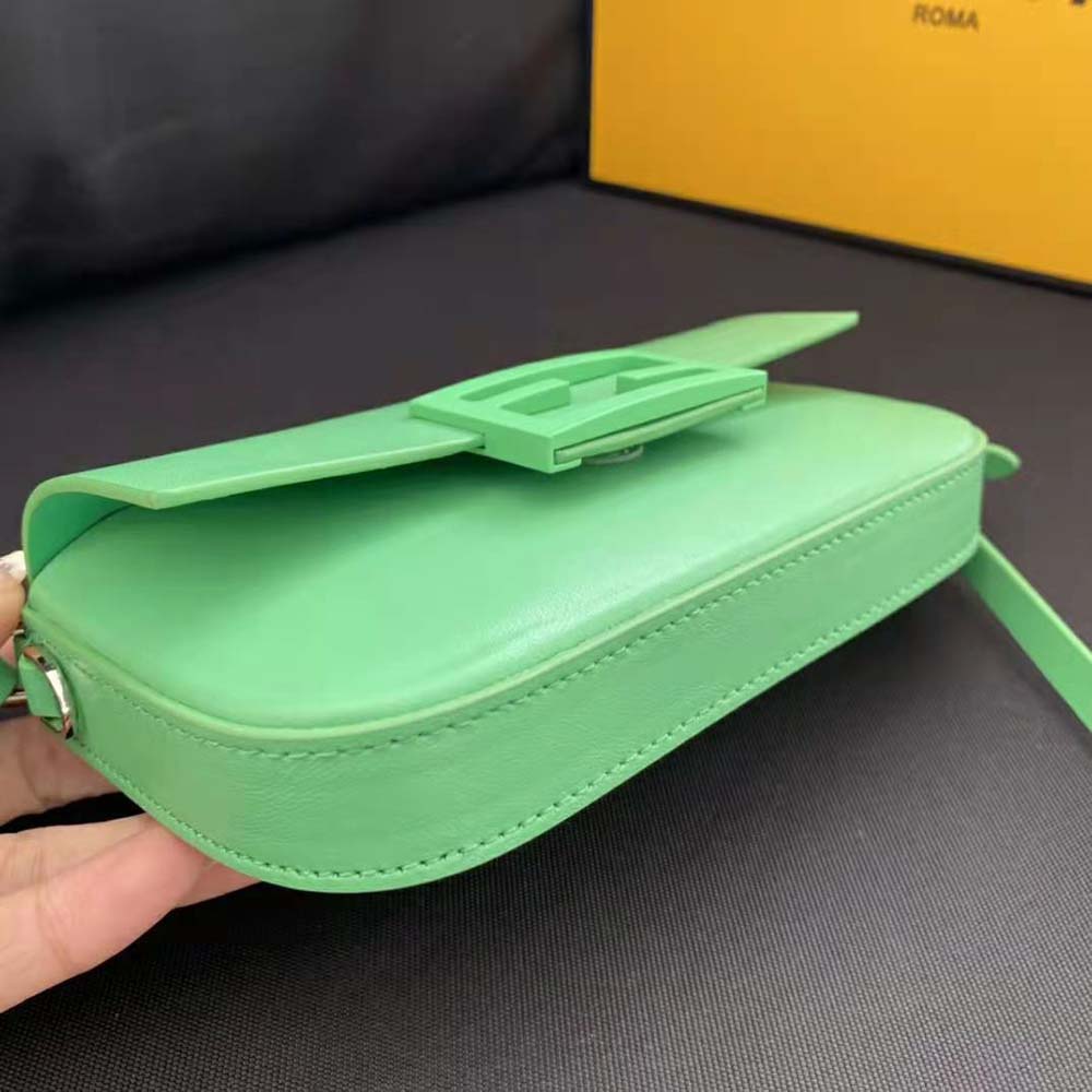 Fendi Women Baguette Phone Pouch Green Patent Leather Pouch - image 6