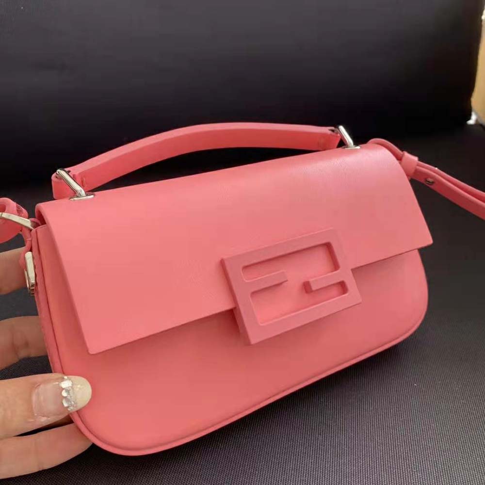 Fendi Women Baguette Phone Pouch Pink Patent Leather Pouch - image 5