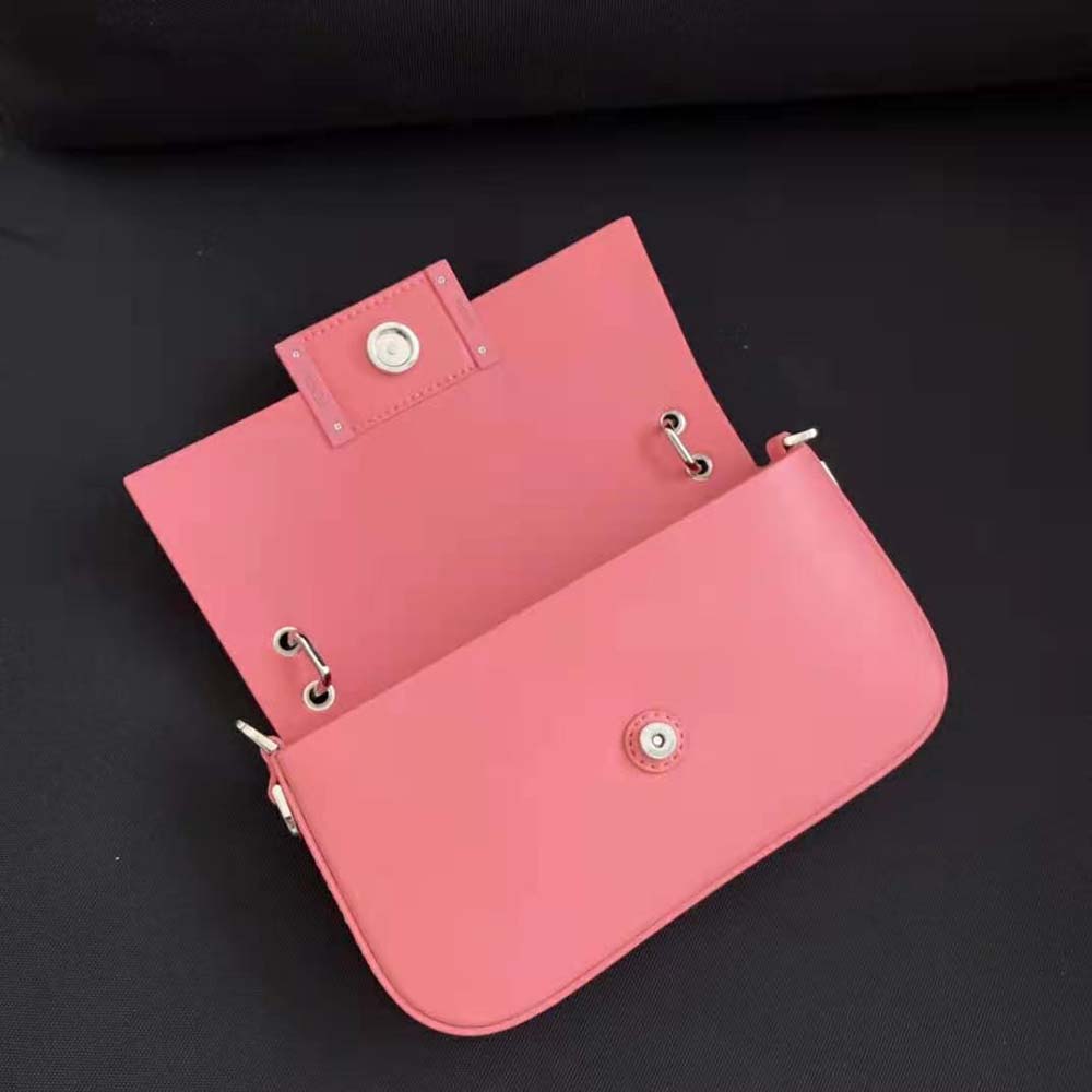 Fendi Women Baguette Phone Pouch Pink Patent Leather Pouch - image 4